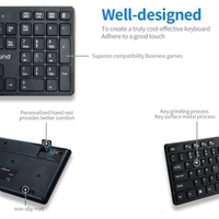uFound R-752 souris et clavier combo 106 touches clavier de transmission 2.4G + souris sans fil 1200DPI pour bureau d