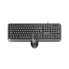 uFound U-760 Office Combo souris et clavier filaires 104 touches à faible décibel Clavier anti-projections + souris filaire USB Bouton de sourdine noir