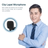 UHF Lavalier Lapel Microphone sans fil Enregistrement en direct Microphone émetteur Récepteur Portée de travail 50m Compatible avec caméscope Smartphone Ordinateur portable PC
