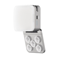 Ulanzi CL15 Mini Cube LED lumière vidéo photographie lumière de remplissage ordinateur portable vidéo conférence éclairage 2700K-8500K Dimmable CRI95 + batterie intégrée ventouse montée avec diffuseur pour Vlog Live Streaming en ligne réunion pr