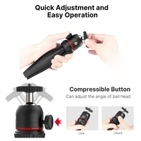 Ulanzi MT-17 Mini support de trépied de table 1/4 pouce vis 1.5kg capacité de charge pour Smartphone DSLR caméra d