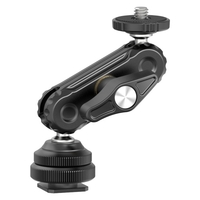 Ulanzi R098 Support de moniteur de terrain avec griffe froide Double rotule rotative à 360° en alliage d