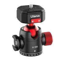 Ulanzi U100 griffe à dégagement rapide tête de boule panoramique trépied adaptateur de rotule 360 ° Rotation 20kg capacité de charge avec support de chaussure froide