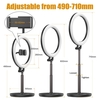 Ulanzi VL120C Portable Desktop Ring Light LED Photographie Vidéo Light Température bicolore 3000K-6500K Luminosité réglable avec support de téléphone pour maquillage Vidéoconférence Prise de vue vidéo Diffusion en direct Enseignement en ligne