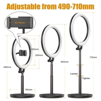 Ulanzi VL120C Portable Desktop Ring Light LED Photographie Vidéo Light Température bicolore 3000K-6500K Luminosité réglable avec support de téléphone pour maquillage Vidéoconférence Prise de vue vidéo Diffusion en direct Enseignement en ligne