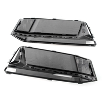 Une paire de feux antibrouillard en chrome recouvrant la grille de garniture de protection noire pour AUDI A4 S4 S-Line B9 2016-19