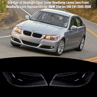 Une paire de phare Clear Cover phare lentille lentille Avant phare lentille de remplacement pour BMW 3Series E90 E91 2005-2008