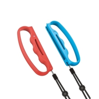 Une paire de poignées avec des sangles pour les mains compatibles avec la manette de jeu Nintend Switch Joy-Con Controller