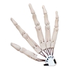 Une paire noir simulé squelette main Flexible doigt joint Halloween fête accessoires décoratifs chambre secrète accessoires de terreur