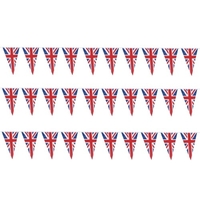 Union Jack Bunting Drapeau Union Jack Bannière Triangulaire avec 30 Drapeaux 33ft British Street Party Décorations