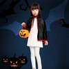 Unisex Kids Halloween Cloak avec Ox Horn Hood Cosplay Role Play Party Cape Costumes pour garçons Girls Orange