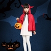 Unisex Kids Halloween Cloak avec Ox Horn Hood Cosplay Role Play Party Cape Costumes pour garçons Girls Orange