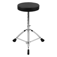 Universal Drum Throne Tabouret rond rembourré de siège de tambour jambes en acier inoxydable à double contreventement antidérapant