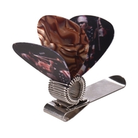 Universal Guitar Picks Holder Clip en métal avec 3 pcs (médiators)