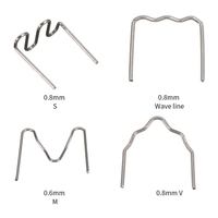 Universel 400 pièces / ensemble prédécoupé 0.6mm-0.8mm agrafes plates à onde chaude pour agrafeuse en plastique réparation soudeur outil de réparation