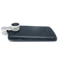 Universelle pince 3 en 1 Wide Angle Macro caméra objectif Fisheye pour iPhone 5 5 s 4 s 4 Samsung HTC Silver