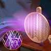 USB 2 en 1 Smart Bug Zapper Tueur de moustiques pliant Lampe puissante piège à moustiques et tueur de mouches Blanc