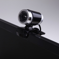 USB 2.0 50 mégapixels Cam HD Webcam avec micro clip sur 360 degrés pour le bureau Skype Ordinateur PC portable Noir