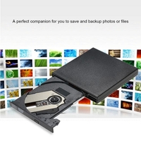 USB 2.0 Portable External Slim DVD-RW / CD-RW Optical Disc Drive Reader Lecteur Writer avec Combo CD-RW Burner pour MacBook / Air / Pro Laptop PC de bureau