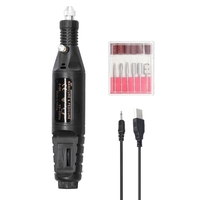 USB alimentations portable Mini meuleuse électrique ongles Gelatum outil de suppression manucure Machine vitesse réglable meulage Kit d