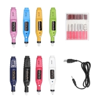 USB alimentations portable Mini meuleuse électrique ongles Gelatum outil de suppression manucure Machine vitesse réglable meulage Kit d