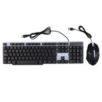 USB filaire clavier espagnol souris Combo 105 touches clavier rétro-éclairé Kit de souris ergonomique avec touches suspendues Plug and Play