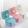 USB Magic Cube ventilateur pliant ventilateur de bureau humidificateur à brume deux en un ventilateur pliable à faible bruit ventilateur de pulvérisation humidificateur avec veilleuse
