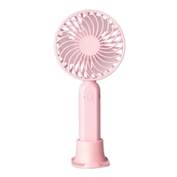 USB Mini Handheld Fan Outdoor Portable Rechargeable Cooling Fan with Mobile-Phone Holder for Outdoor Travel Home Office