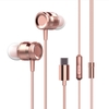 USB Type-c écouteurs intra-auriculaires filaire en métal écouteurs type C écouteurs intra-auriculaires contrôle en ligne avec micro pour Xiaomi 6 Note 3 MIX 2 Letv LeEco Le 2 3 Smartisan Pro Pro 2 or