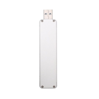 USB3.0 Type-A NGFF (M.2) Boîtier SSD Transfert de données plus rapide,  transfert de données plus rapide Support de lecteur à état solide externe 2230/2242/2260/2280 (Argent)