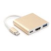 USB3.1 Type-C vers Interface Multimédia Haute Définition 4k 3 Ports Adaptateur Périphériques Câble Support Convertisseur Compatible pour Ordinateur Tablette Téléphone Mobile