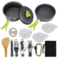 Ustensiles de cuisine de camping,  15 pièces équipement de randonnée randonnée à l