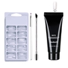 UV LED Nail Extension Gel Kit Clear Acrylique Faux Ongles Conseils Double Fin Nail Pusher Builder Gel Pen