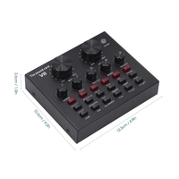 V8 Téléphone Mobile Carte Son Bluetooth Microphone Live USB Carte Son Externe DSP Puce 12 Effets Sonores pour Téléphone Ordinateur PC Diffusion Audio