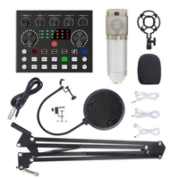 V8S Live Sound Card Réglage de la tonalité Changement de son Intelligent Dodge Support Deux personnes Deux plates-formes