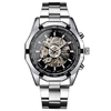 VAINQUEUR mode automatique montre mécanique squelette transparent cadran à remontage automatique montre-bracelet de hommes marque luxe