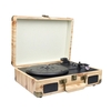 Valise portable tourne-disque Vintage phonographe 3 vitesses tourne-disque à courroie tourne-disque avec prise auxiliaire en sortie RCA