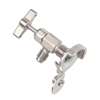 Valve de perçage pour bidon de réfrigérant Valve de charge de climatisation de voiture Valve ouverte de réfrigérateur pour la plupart des petites canettes de réfrigérant (interface de sortie d