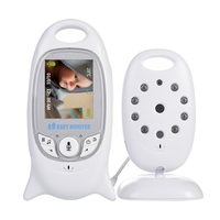 VB601 Moniteur vidéo pour bébé Caméra Wifi sans fil Écran LCD 2 pouces Conversation audio bidirectionnelle Vision nocturne automatique Caméra de sécurité pour bébé / animal domestique / domestique Berceuses intégrées pour bébé aîné 110-240