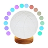 Veilleuse Décor de Bureau Forme de Basket-Ball Lampe de Table Lampe de Table avec Base en Bois 3 Couleurs de Lumière 10 Niveaux de Luminosité Réglable Alimentation USB pour Bureau Maison Chambres Salon Lecture Étudier Cadeau de Noël