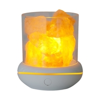 Veilleuse en pierre de sel cristal 7 couleurs LED lampe en cristal de roche