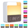 Veilleuse USB rechargeable avec réveil à gradation du blanc chaud et changement de couleur