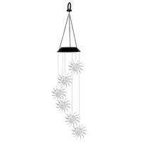 Vent solaire carillon lumière cour jardin Windbell lustre paysage lampe étanche IP65 lumière multicolore