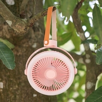 Ventilateur de batterie rechargeable de 2400mah et lumière USB portable à LED avec lumières Tente à pendaison ou table d