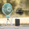 Ventilateur de batterie rechargeable de 2400mah et lumière USB portable à LED avec lumières Tente pour suspension ou utilisation sur table Voiture RV Outdoor Hurricane Vert