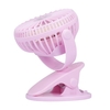 Ventilateur de bureau avec mini ventilateur USB avec pince Batterie rechargeable silencieuse Charge USB (rose)