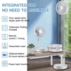 Ventilateur de bureau pliable télescopique ventilateur de sol de bureau à domicile Portable cinq pales télécommande ventilateurs de bureau lavables amovibles