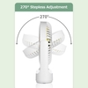 Ventilateur de bureau rechargeable multifonctionnel à faible bruit 4 vitesses réglable vent lame de ventilateur détachable intégrée batterie 4000mAh gris