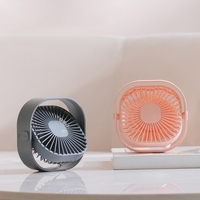 Ventilateur de bureau USB Mini ventilateur de table silencieux rotatif à 360 ° Contrôle à 3 vitesses pour dortoir de bureau à domicile