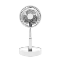 Ventilateur de bureau ventilateur de sol réglable en hauteur pliable 4 modes rotatif à 180 degrés pour le bureau à domicile"idien en utilisant le noir